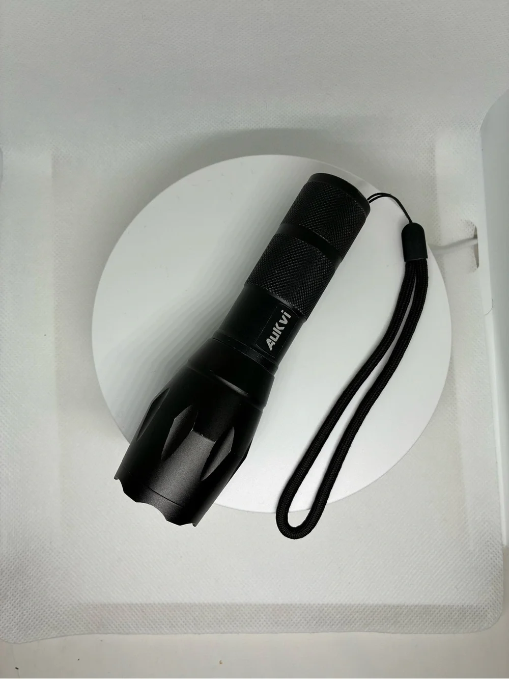 Black Aukvi LED Tactical Flashlight - Portable Handheld Light